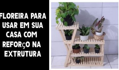 Floreira de madeira usar em casa