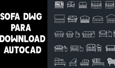 Sofá DWG para autocad