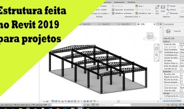 Estrutura feita no Revit 2019 para projetos