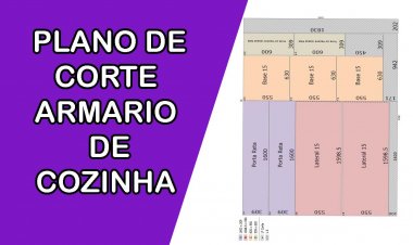Plano de corte armário de cozinha