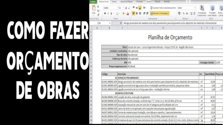 Orçamento de obras e empreendimentos