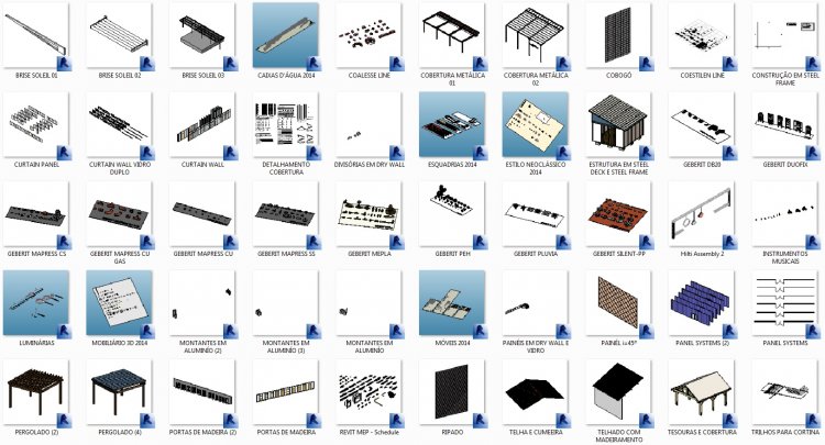 Famílias Revit para estabelecimentos