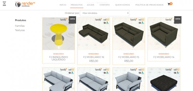Famílias de poltronas para Revit