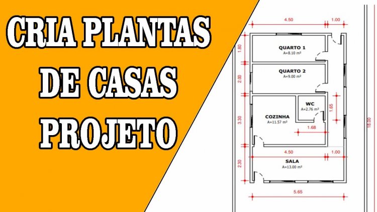 Criar plantas de casas PROJETO DE CASA DE 2 QUARTOS