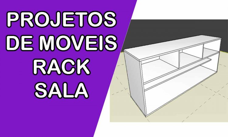 Projeto de moveis rack para sala
