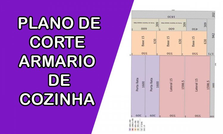 Plano de corte armário de cozinha