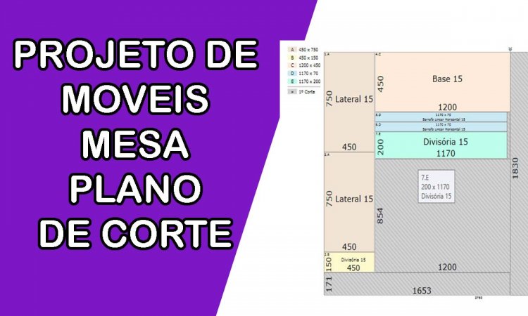 Projeto de móveis –  plano de corte