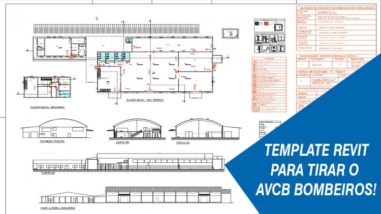 Bombeiros template Revit AVCB projeto