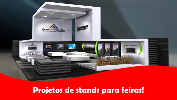 Stands para feiras coloridos