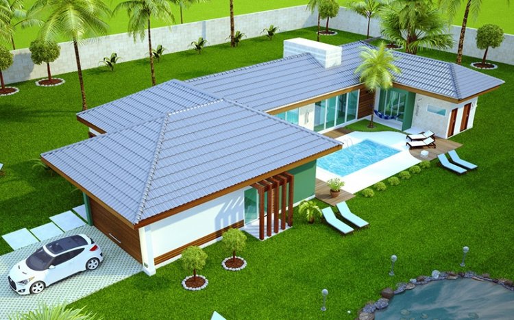 Plantas de casa para terrenos plainos