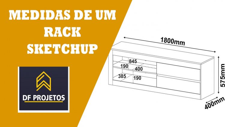 Medidas de um rack básico.