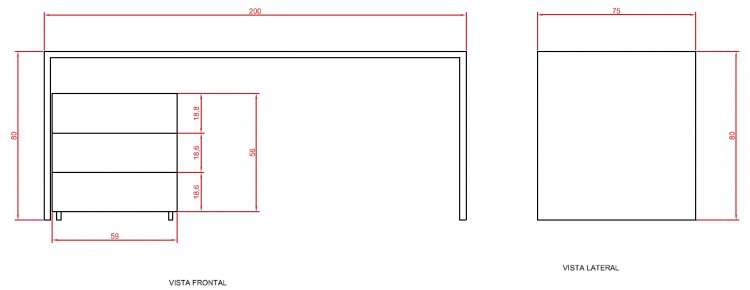 MESA DE ESCRITORIO BASICA – PROJETO
