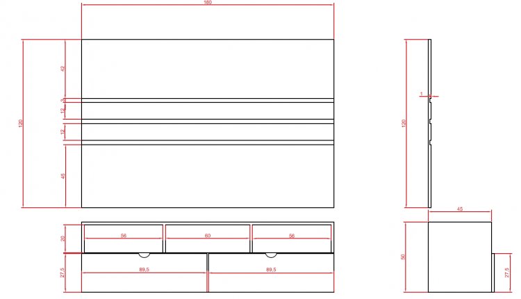 Rack com painel para TV